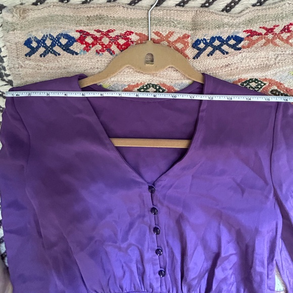 Tuleh silk long-sleeved midi dress - size 8 - Picture 4 of 14